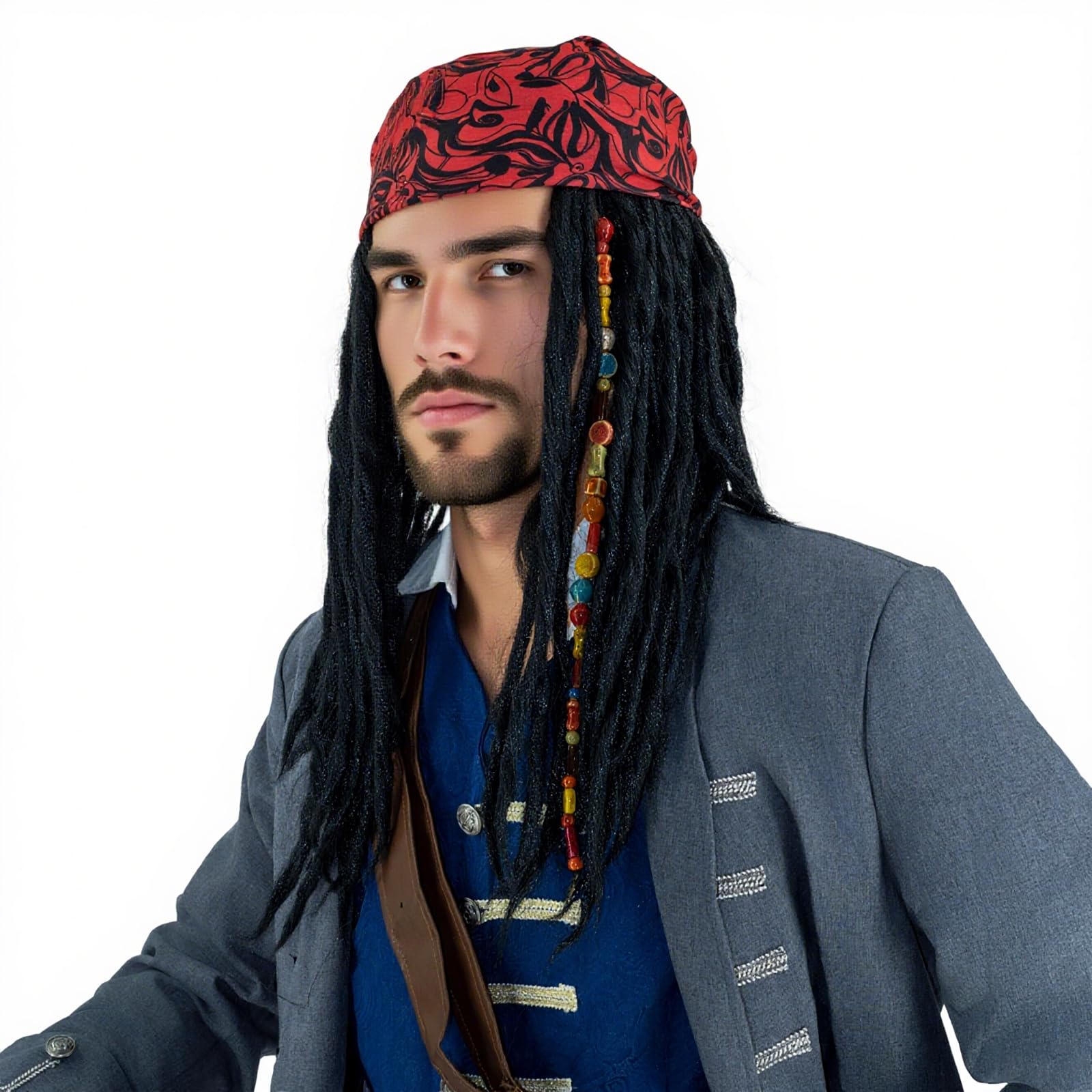 Opiniones De Accessories - Child's Carribbean Pirate Captain Hat With Beads And Attached Fake Dreadlock Hair 36789