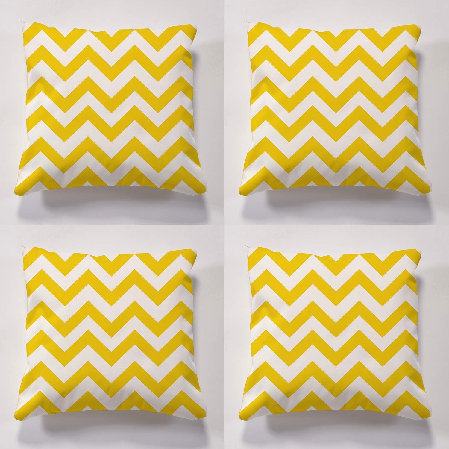 Cushion set of 4 Garden Cushions, 4 Funky Outdoor Cushions, 4 x Cheveron Cushiosns Perfect for Indoors and Outdoors