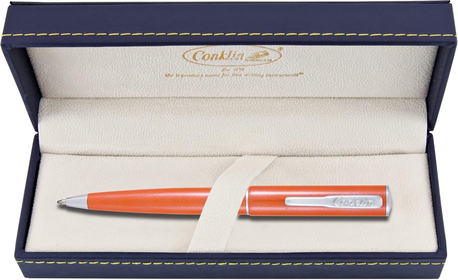 Conklin Coronet Orange Ballpoint Pen with Fine Tip (CK71855)