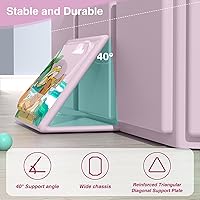 Vista 5 de Bañera plegable portátil para bebé, 29.5 pulgadas de largo x 17.7 pulgadas de ancho x 9.8 pulgadas de alto, adecuada para 0-6 años, rosa/verde menta