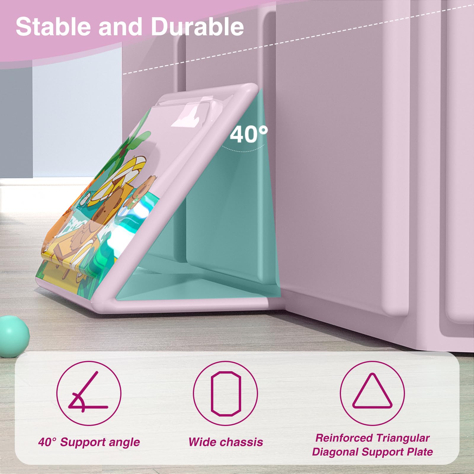 Vasca da bagno pieghevole portatile per bambini, 75 x 45 x 25 cm, adatta per 0-6 anni, rosa/verde menta (rosa)