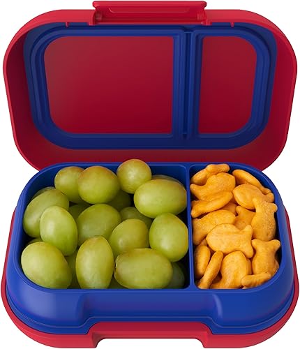 Vista 41 de Bentgo Snack para niños, contenedor de caja Bento de 2 compartimentos a prueba de fugas para aperitivos y comidas pequeñas, cierre fácil de abrir
