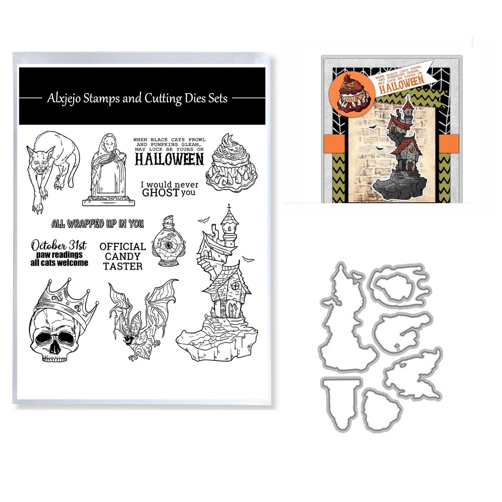 Alxjejo Cutting Dies and Stamps Set 2024-2025-2026,Stamps and die for Card Making for DIY Birthdays, Thanksgiving Day, Valentine's Day, Scrapbooking, Art Craft, Festivals Greeting Card Album