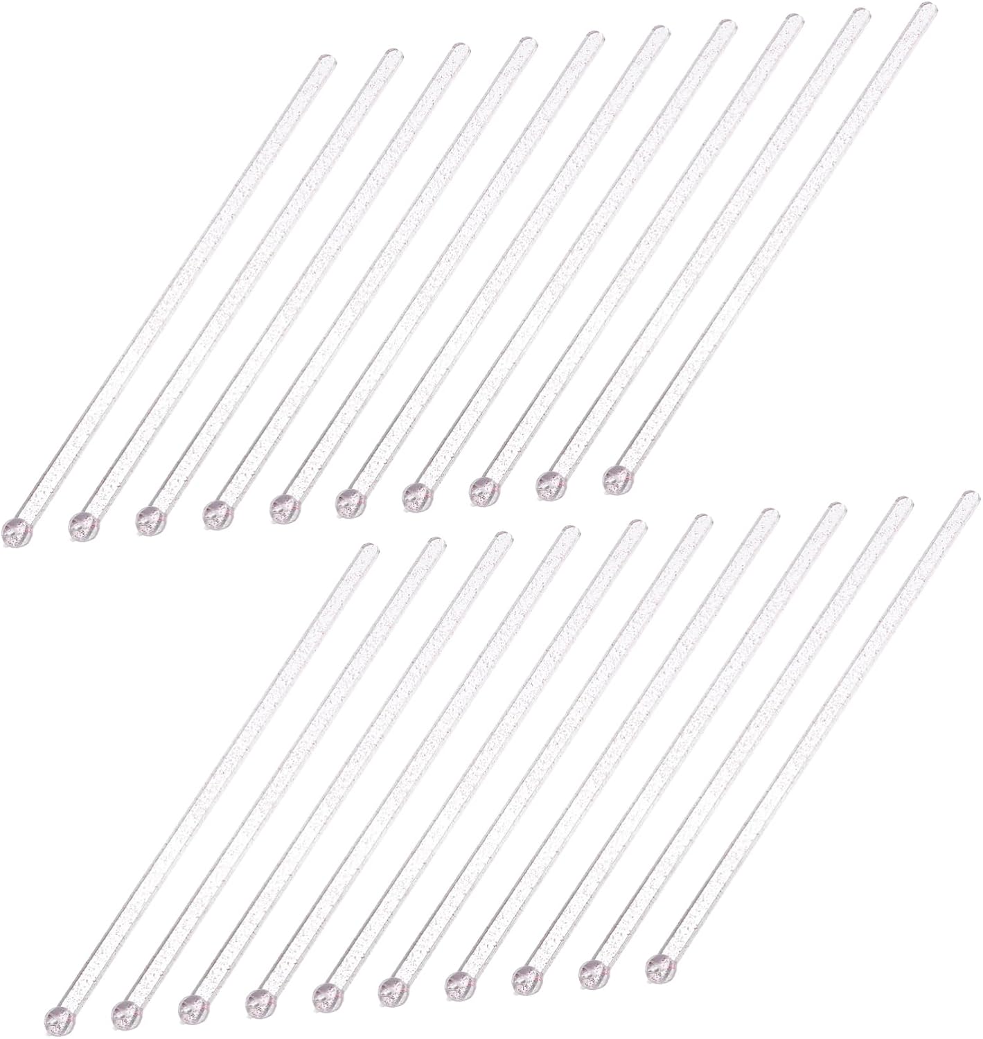 MAGICLULU 100pcs Clear Cocktail Swizzle Sticks Mixing Sticks for Juice and Tea Elegant and Drink Stirring Bars for Parties and Events
