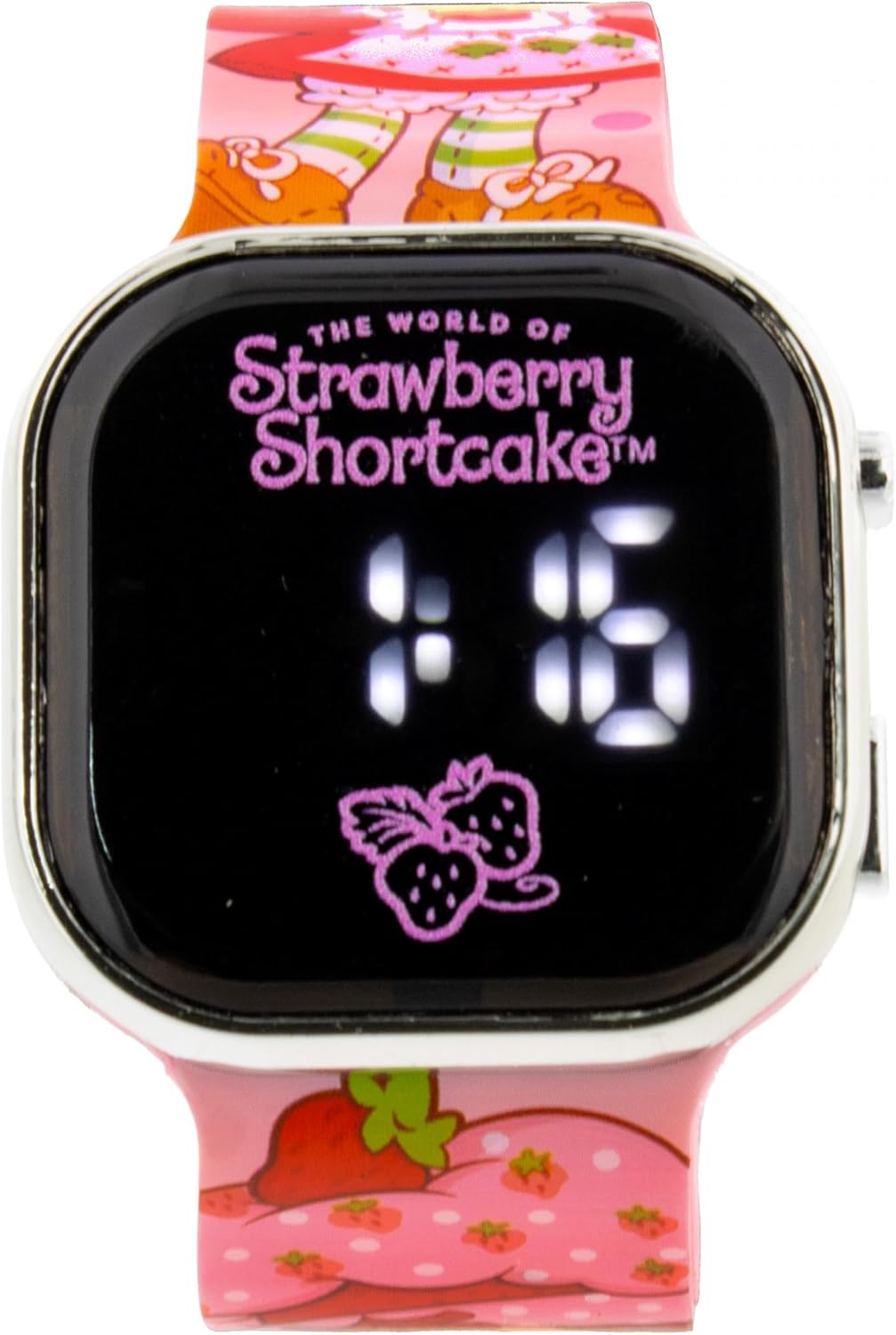 Accutime Strawberry Shortcake Kids Digital Interactive Smart Watch