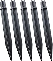 E-outstanding 5-Pack Plastic Ground Stakes for Solar Lights - Durable Waterproof Replacement Spikes for Garden Pathway Lighting