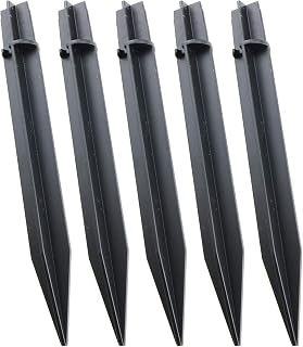 E-outstanding 5-Pack Plastic Ground Stakes for Solar Lights - Durable Waterproof Replacement Spikes for Garden Pathway Lighting