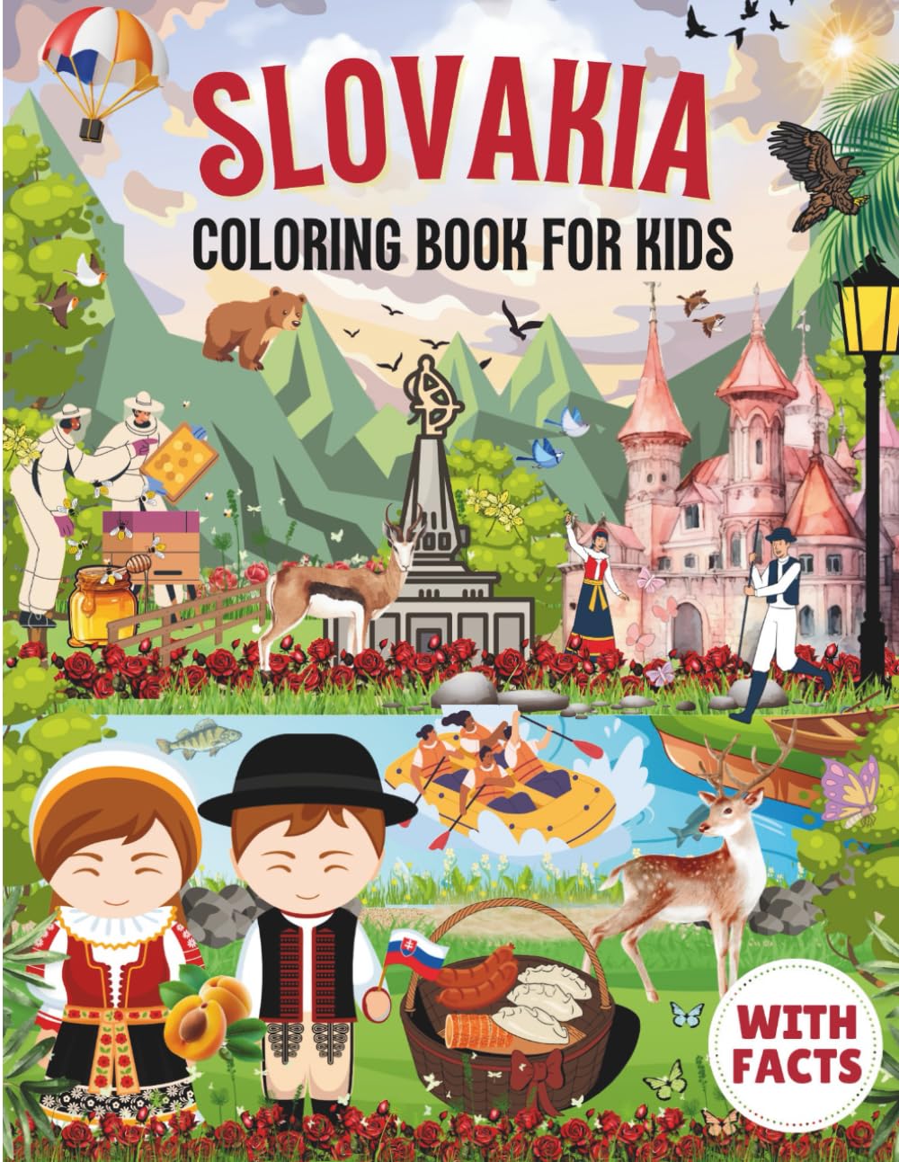 Slovakia Coloring Book for kids with facts