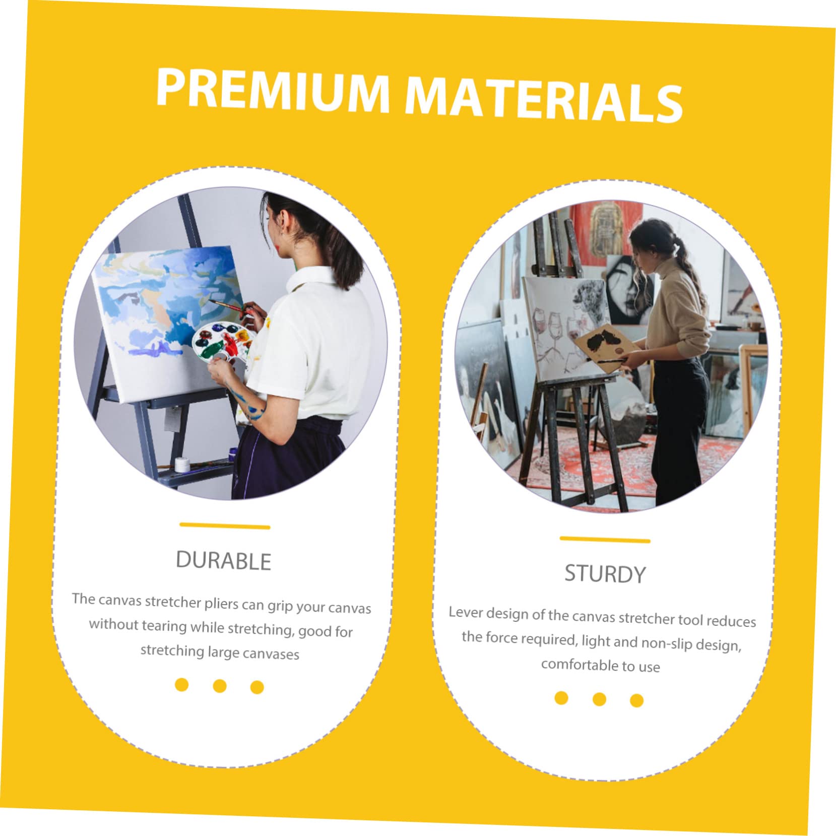 CIYODO Ergonomic Rubber Tubes Canvas Stretcher Pliers Set Staple Remover for Canvas Stretching Tools Rivet Removal