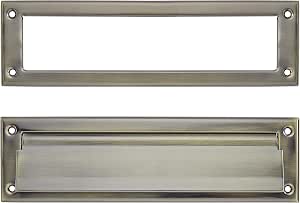 Solid Brass Mail Slot With Solid Brass Interior Back Plate 10" X 3