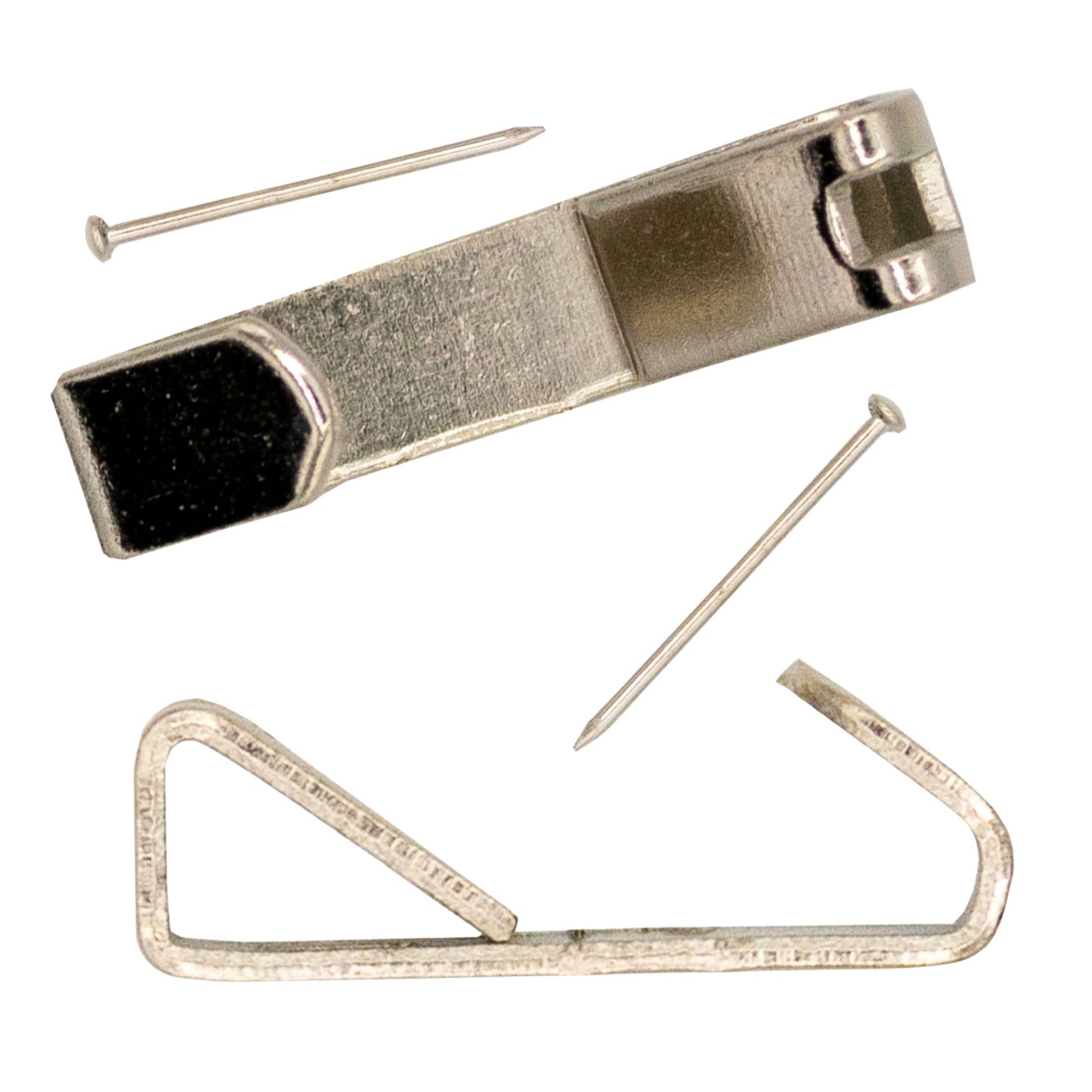 50 LB Picture Hooks for Hanging Pictures Heavy Duty Hardware Hangers - Pack of 100 Hooks and Nails for Pictures