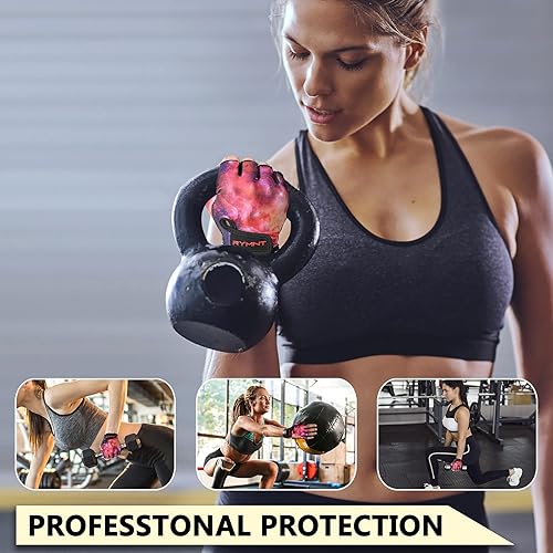 Miniatura 6 de ZEROFIRE Guantes de entrenamiento para mujeres y hombres, guantes de levantamiento de pesas con protección completa de la palma y agarre adicional