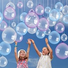 130 Pcs Iridescent Clear Balloons Transparent Bubble Shaped Balloons Blue Purple 10 Inch 5 Inch Mermaid Under the Sea Party Decorations Arch Kit Baby Shower Clear Bubble Party Wedding Bridal Shower