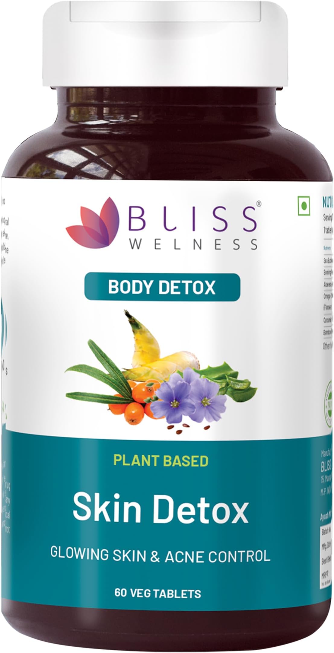Bliss Welness Skin Detox - 60 Veg Tablets