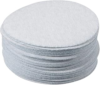 30 Pcs Sanding Discs Hook and Loop Backing - [3 Inch x 400 Grits] Aluminum Oxide White Sandpapers for Orbital Sander Round Sanding Papers