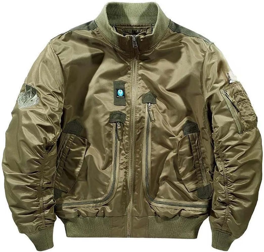 Men's Autumn Retro Baseball Suit Coat Clothing Short Functional Bomber Jacket