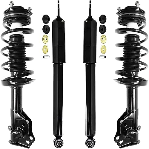 Miniatura 103 de Detroit Axle - Amortiguadores 4WD para Toyota Tacoma 2005-2015 completo 2 puntales delanteros con resorte helicoidal 2 amortiguadores traseros 2006
