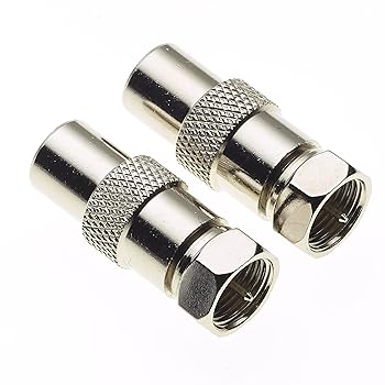 Keple F Type Plug To TV Coax Plug (Pack of 2) 
