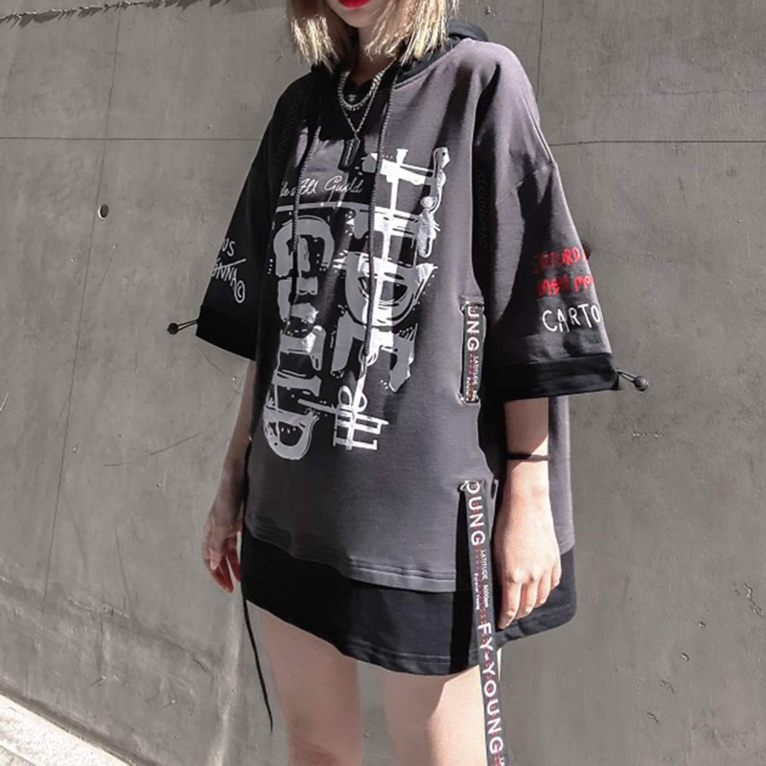 XYXIONGMAO Techwear Shirt Japanese Streetwear Hip Hop Shirts Men Graphic T Alphabet Design Workwear Gothic Hoodie - Image 2