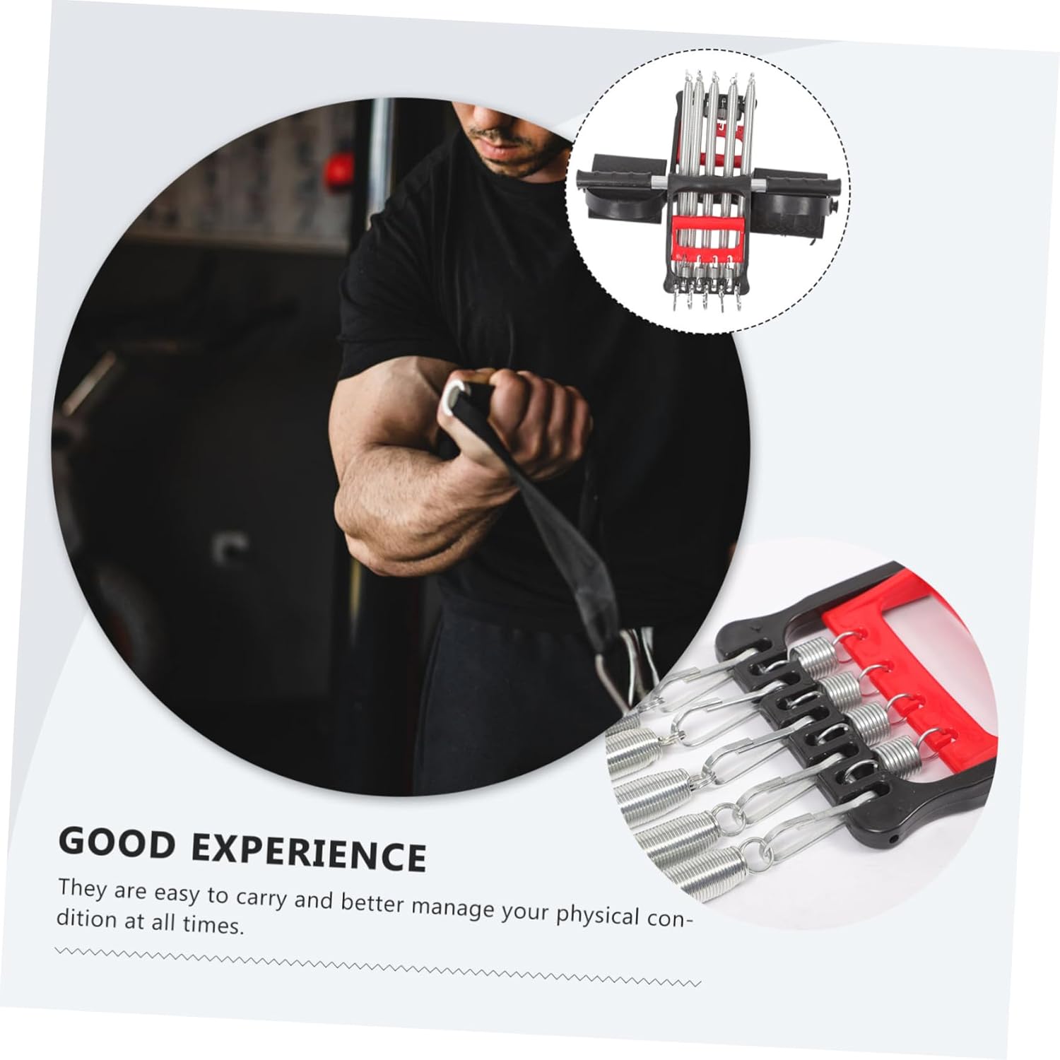 Chest Expander for Men Detachable Resistance Band Chest Exerciser Durable Spring Workout Equipment for Home Gym Resistance for Chest Training