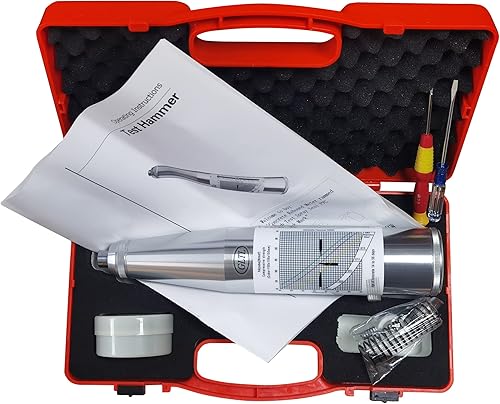 Miniatura 3 de GLTL Probador de martillo de rebote de hormigón ZC3-A Herramienta de medidor de prueba de martillo Resiliómetro 10-60Mpa (ASTM C 805, ISO 8045)