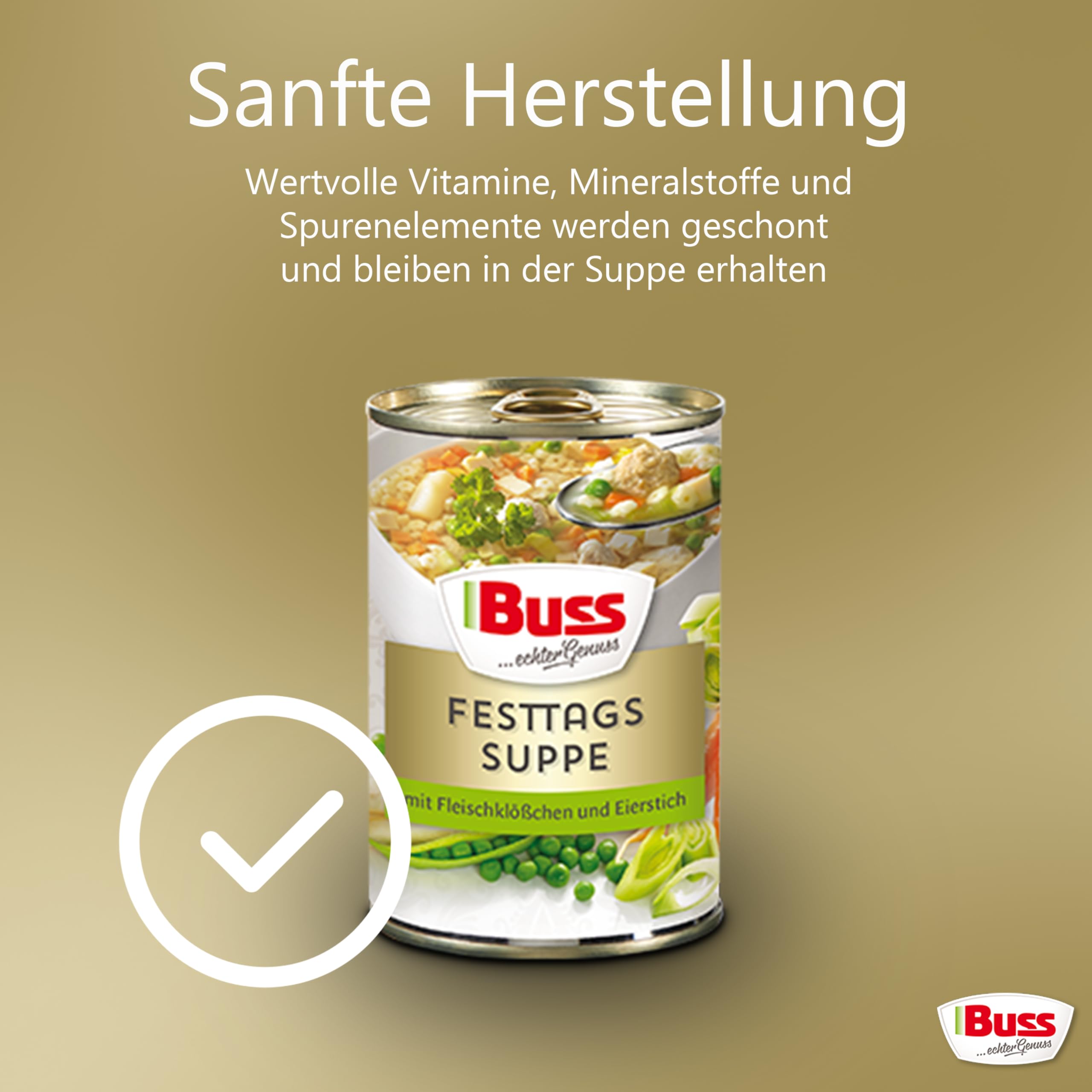 Leckere Gemüsesuppe mit Eierstich und Nudeln - Schnelle Fertiggerichte zum Aufwärmen in Mikrowelle & Topf - Lange haltbar