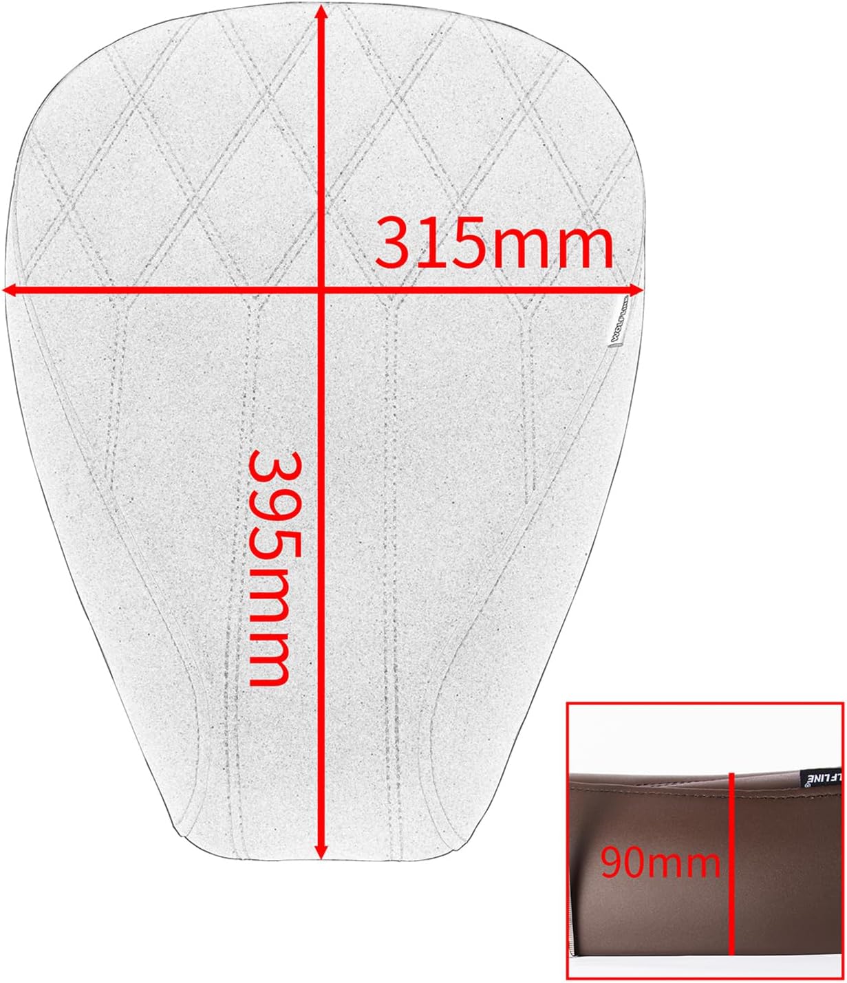 Motorcycle Front Driver Comfort Seat Fit for Honda CT125 Trail125 Hunter Cub 125 2020 2021 2022 2023 2024 2025, Leather Rider Saddle Solo Cushion Pillion Pad, Black