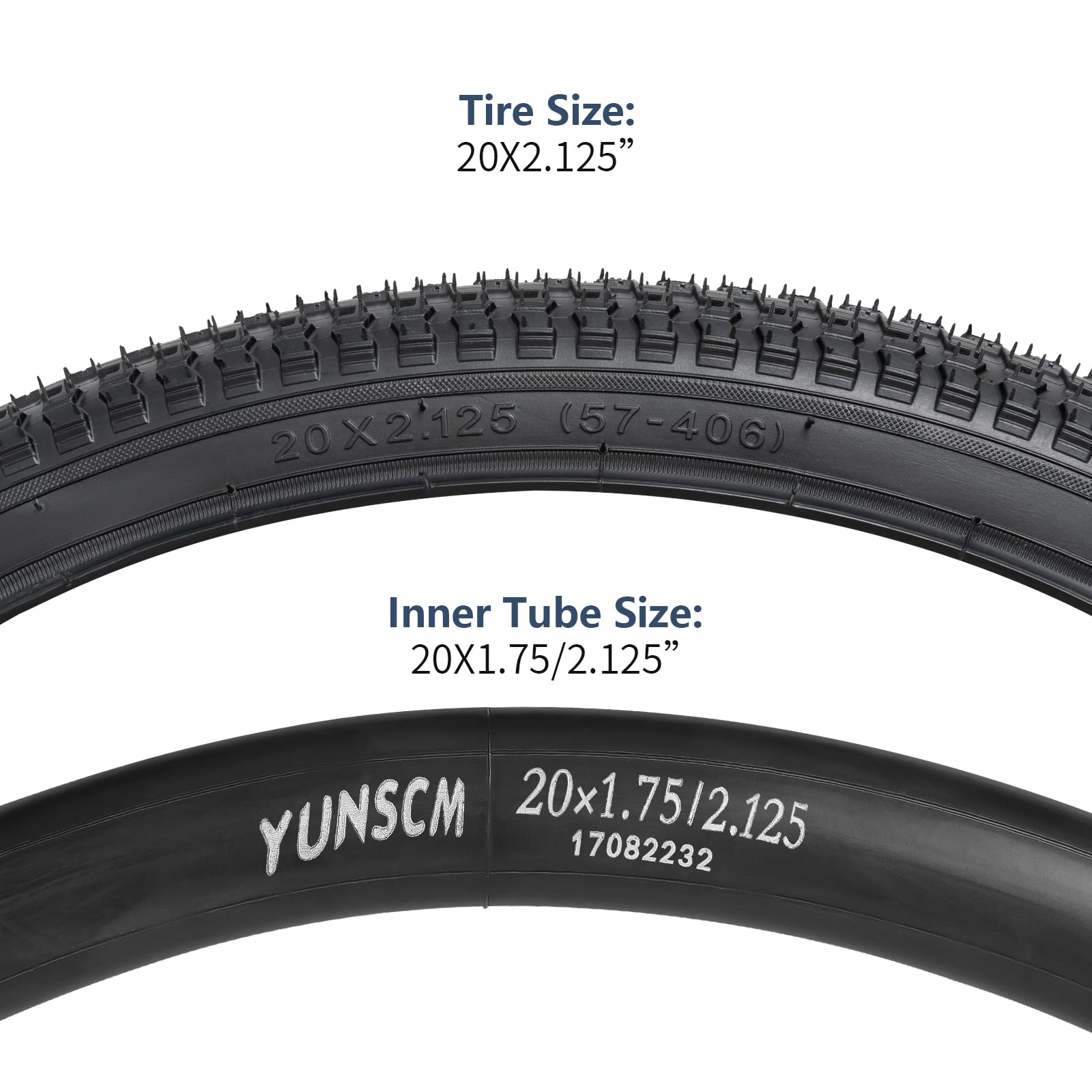 Amazon | YunSCM 2本セット,20 2.125 タイヤ,20x2.125 57-406 自転車