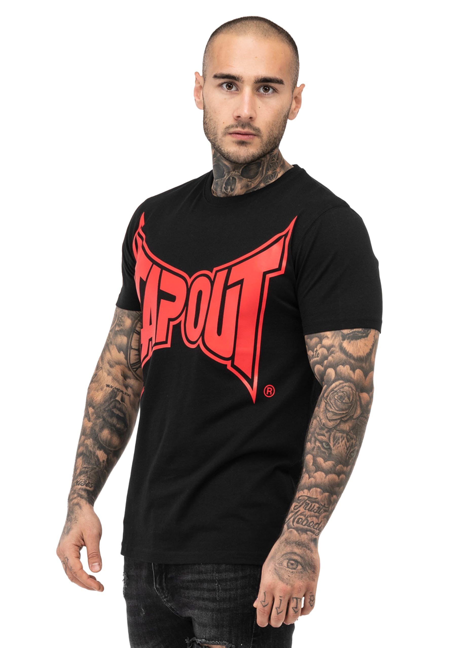Tapout Men's Noir Classic Cut T-Shirt Logo