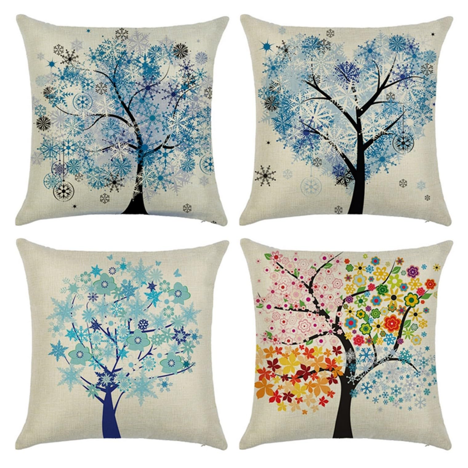 Housse coussin XXL 40x40cm imperméable extérieur et taie d'oreiller bleu rose