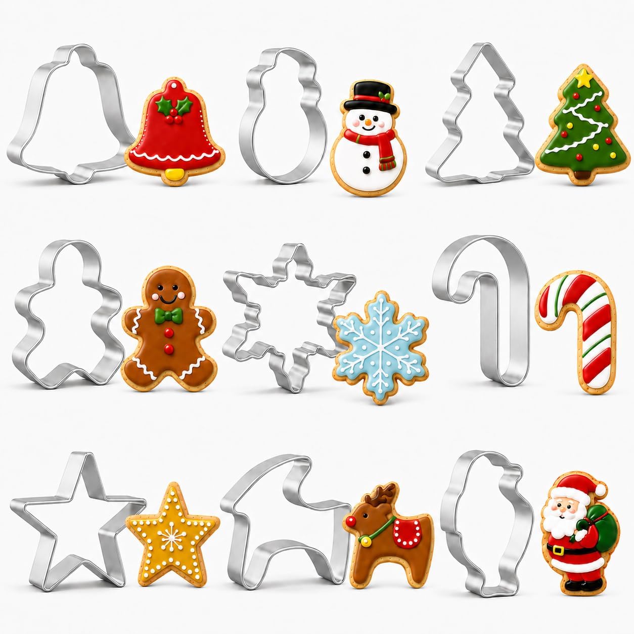 Mini Halloween Cookie Cutters Set,12 Pcs Stainless Steel Holiday Shapes