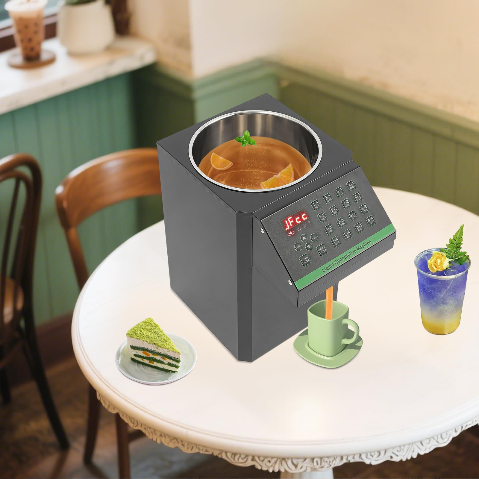 Dozownik syropu do fruktozy, 8 l, automatyczny dozownik syropu, 120 W, 220 V, regulowany dozownik do herbaty bąbelkowej, fruktozy, do użytku komercyjnego