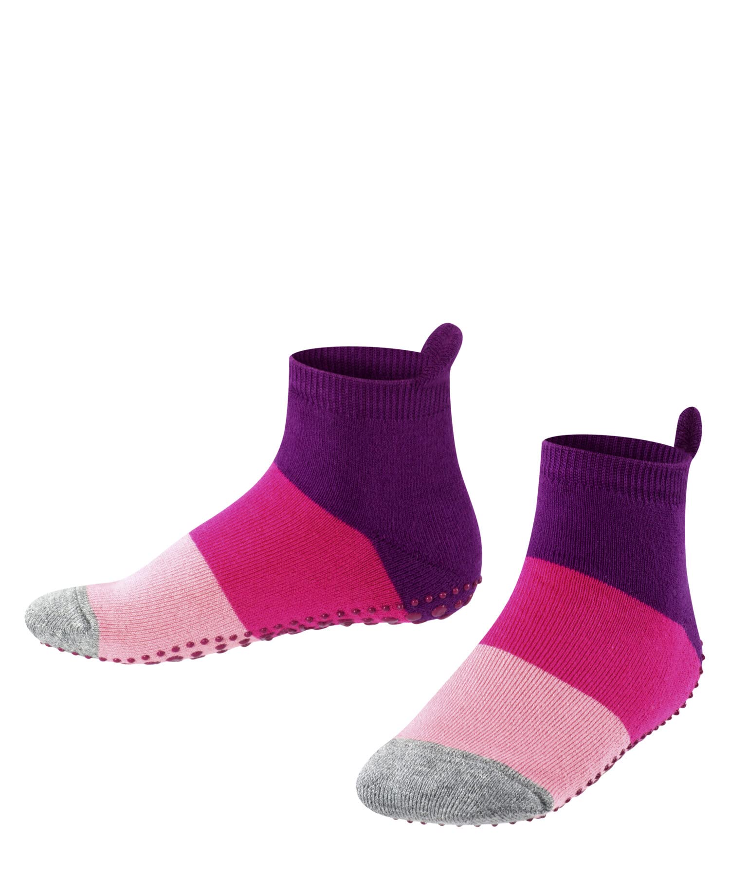 FALKE Uniseks - dzieci Kapcie Colour Block K Hp Bawełna z wypustkami na podeszwie 1 Para, Różowy Crocus 6962, 23/26 EU