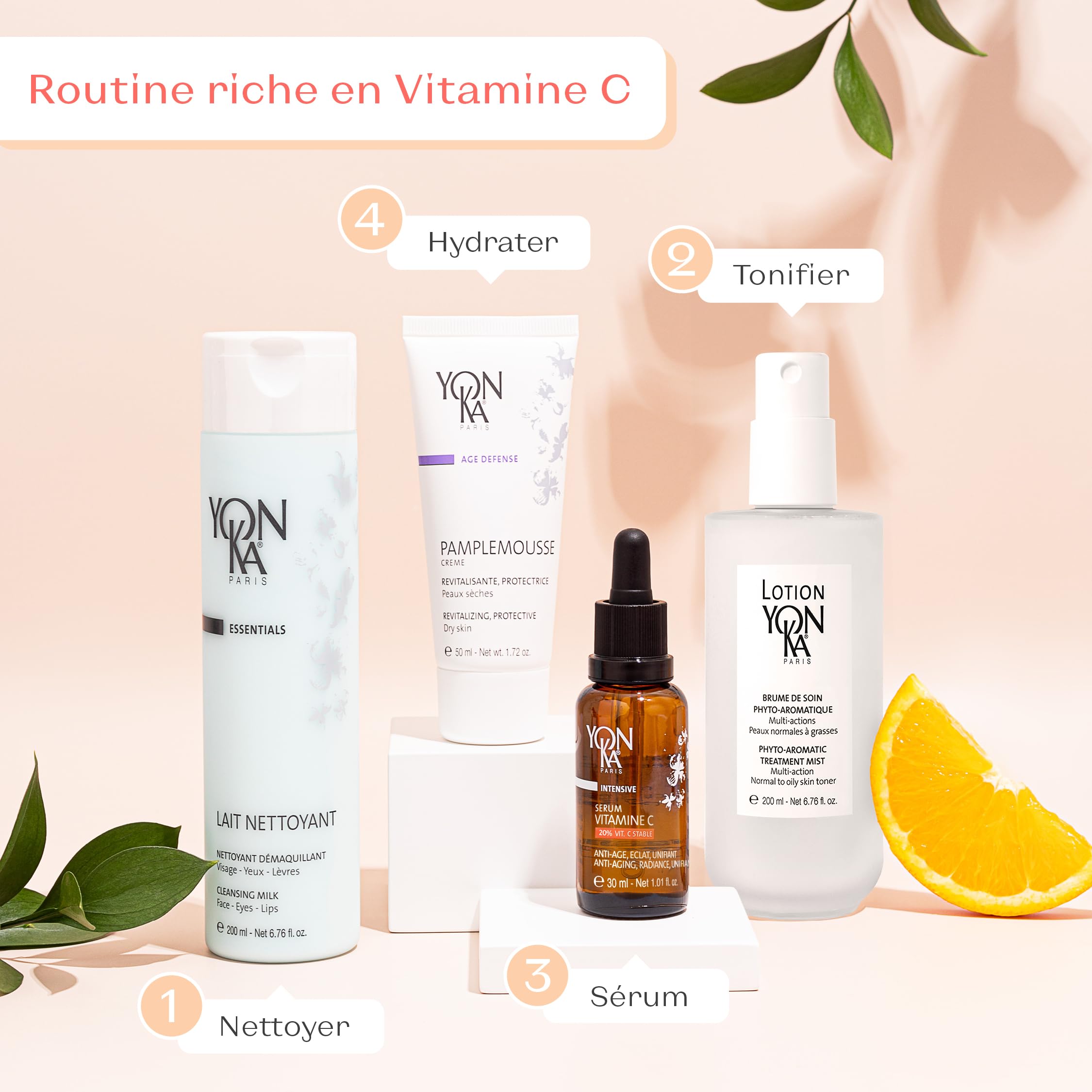 Pamplemousse Crème Peaux Sèches Yonka 50ml - Effet Éclatant et Anti-teint Terne - Vitamine C et Huiles Essentielles d'Agrumes - Protège et Resserre les Pores - 97% d'Ingrédients Naturels