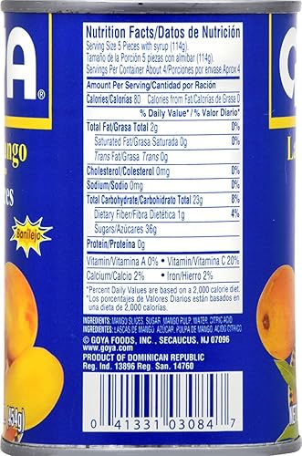 Miniatura 2 de Goya Foods - Rodajas de mango en almíbar pesado, 16 onzas (paquete de 24)