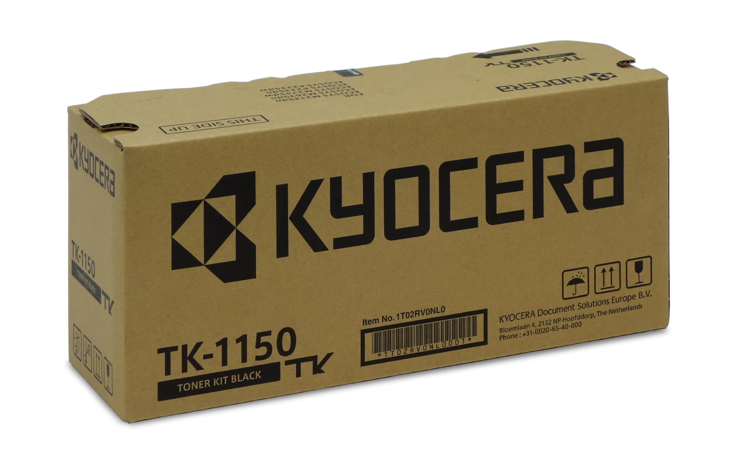 Kyocera TK-1150 Toner Schwarz 1T02RV0NL0. Toner Drucker kompatibel für ECOSYS M2135dn, ECOSYS M2635dn, ECOSYS M2735dw, ECOSYS P2235dn, ECOSYS P2235dw. Original Tonerkartusche für bis zu 3000 Seiten | Drucker Toner kompatibel für ECOSYS M2135dn, ECOSYS M26