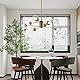 KCO Lighting Modern Sputnik Chandelier 8-Light Clear Glass Globe Ceiling Light Mid Century Brass Flush-Mounted Kitchen Iceland Product Image 6