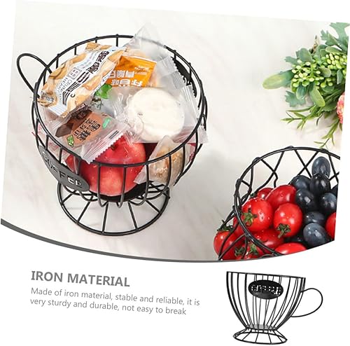 Miniatura 3 de DECHOUS Estante de almacenamiento para taza de café, estantes de almacenamiento, estante de exhibición, barra de café, organizador de café, cesta de