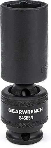 GEARWRENCH Enchufe métrico de impacto universal de 6 puntos de 38 pulgadas, 0.748 in - 84385N, negro