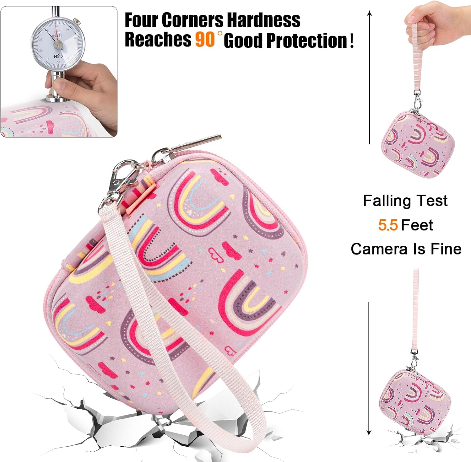 Cwatcun Kids Instant Camera Case Small, Compact PU Leater Protective Case image 4