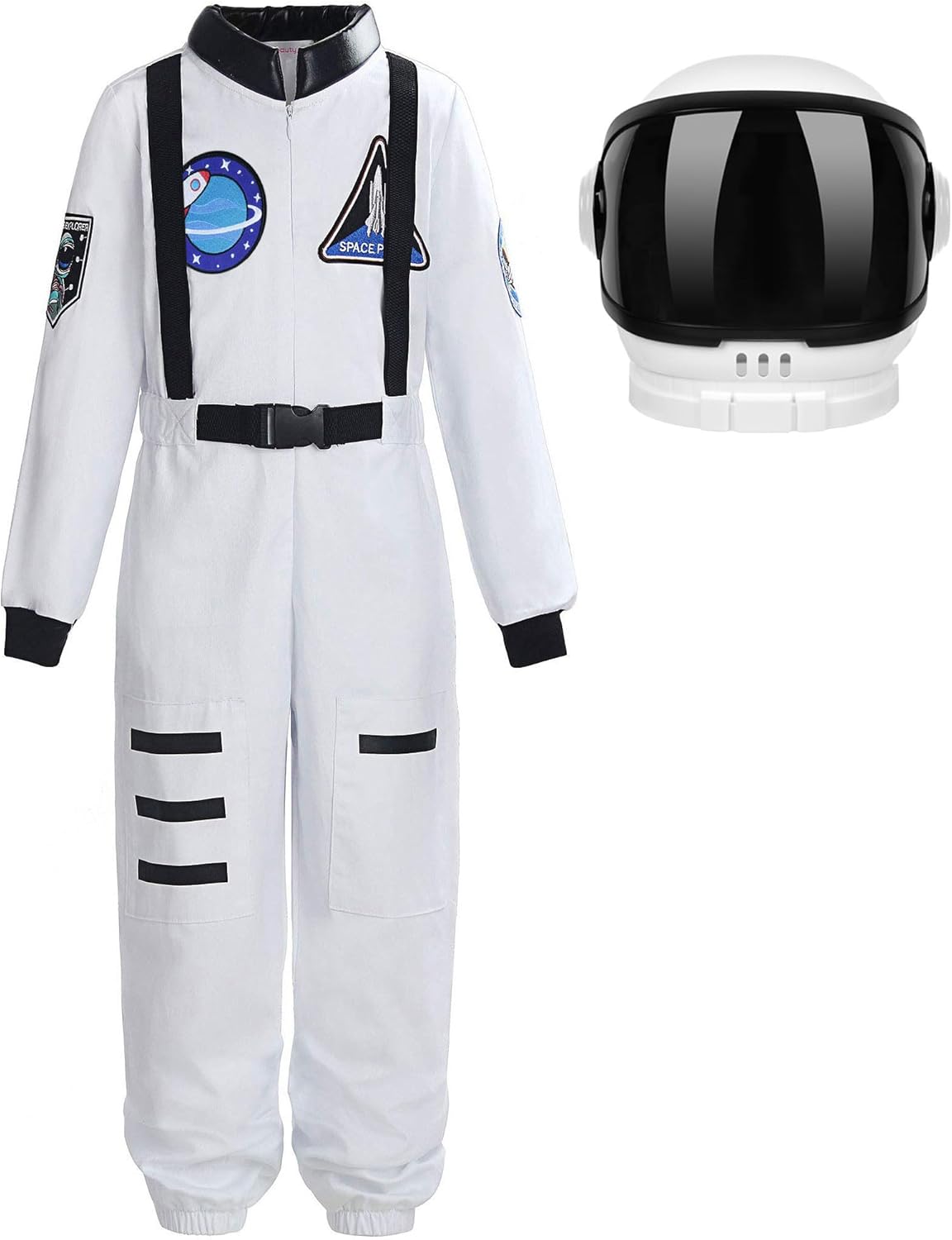 Astronauta Nella Fine Della Tuta Spaziale Su Isolato Su Fondo Bianco - Foto 2