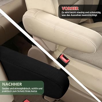 Car Armrest Cover for Front Seats Pack of 2 Armrest Protectors Replacement Car Chair Armrest Cover Universal Elastic Scratch-Resistant for Car SUV Truck and Van