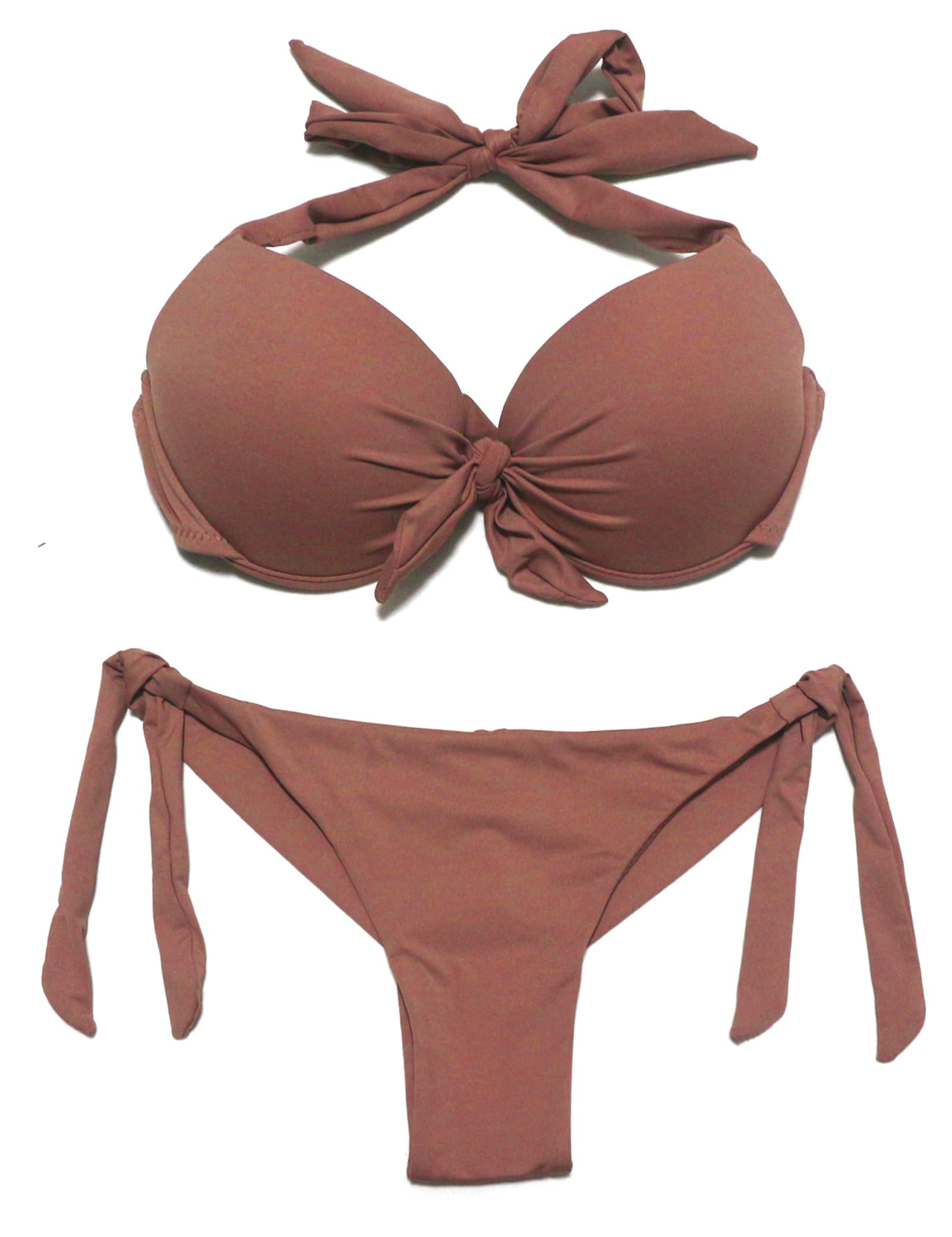 Donna Costume da Bagno Spingere Verso l'Alto Reggiseno Mare Brasiliano Bikini Bottom Due Pezzi Bikini Coordinat