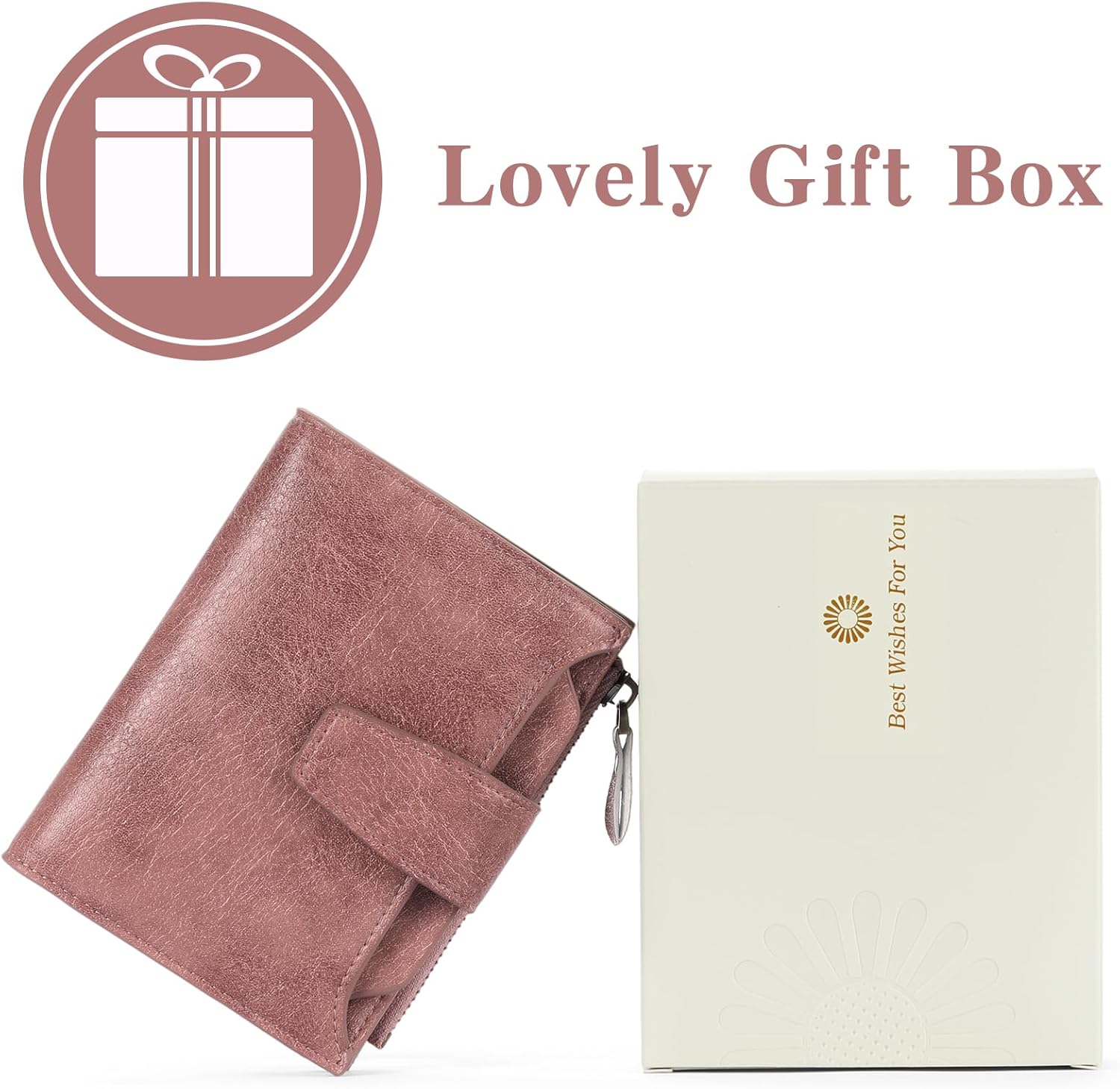 FALAN MULE Small Wallet for Women Leather Bifold Compact RFID Blocking Small Womens Wallet Purse - Image 7