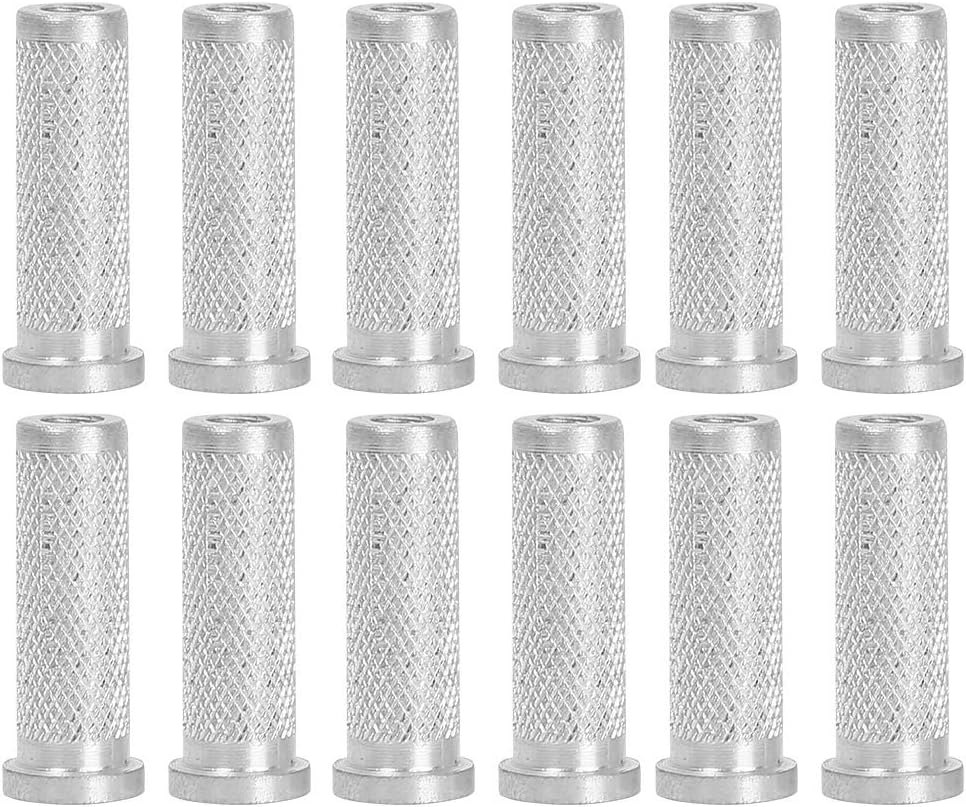 Zerone 12pcs Archery Base Aluminum Inserts, Standard 6.2mm/0.24in Aluminum Carbon Arrow Shaft
