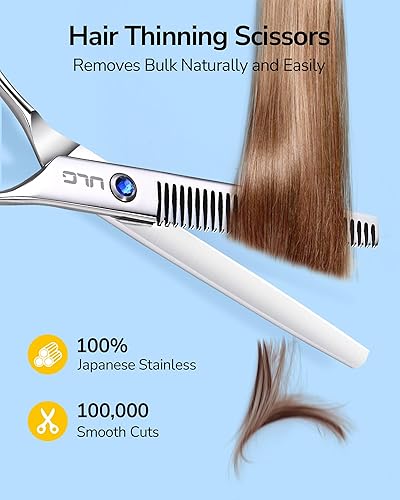 Miniatura 6 de ULG Tijeras de corte de pelo para niños, kit de corte de pelo de bebé de punta redonda de seguridad, juego de tijeras de corte de pelo con tijeras