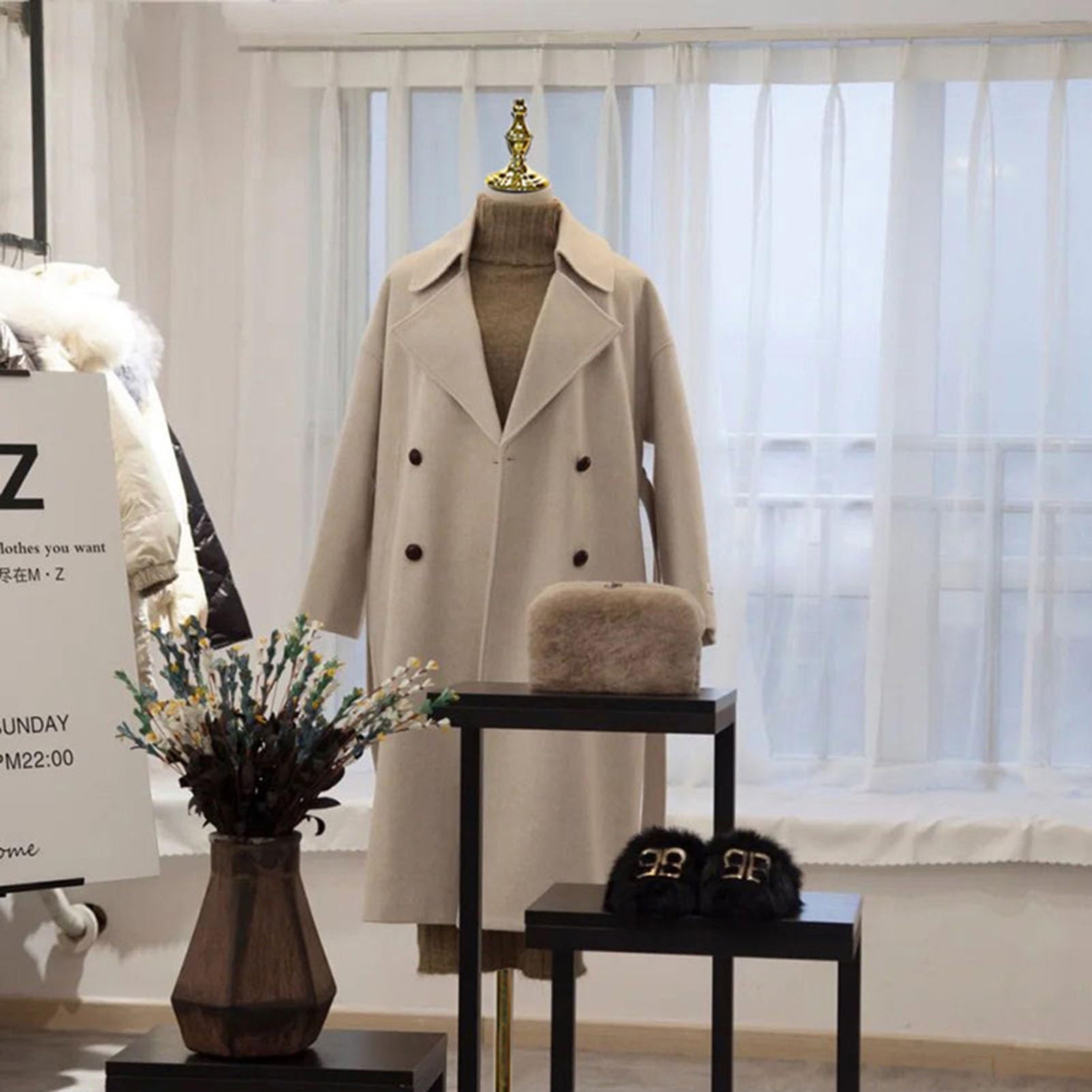 Buste de mannequin féminin avec roues, présentoir de vêtements en lin pour robe de mariée, vitrine, mobile et réglable