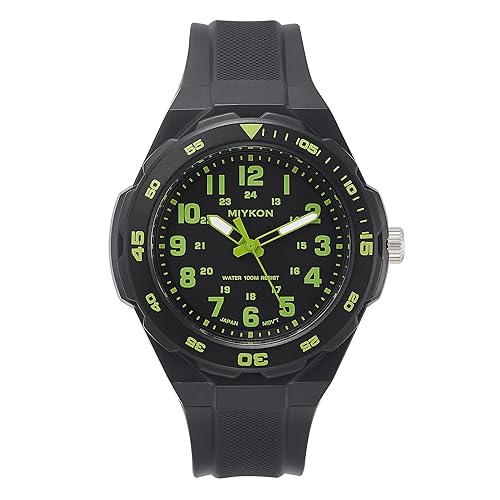 Miykon Black Analog Sports Dive Watches for Men – 100M