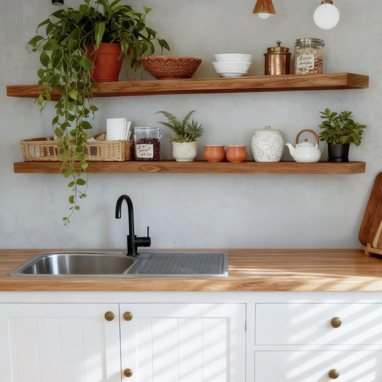ROGMARS Walnut Floating Shelves - 36 Inch -15