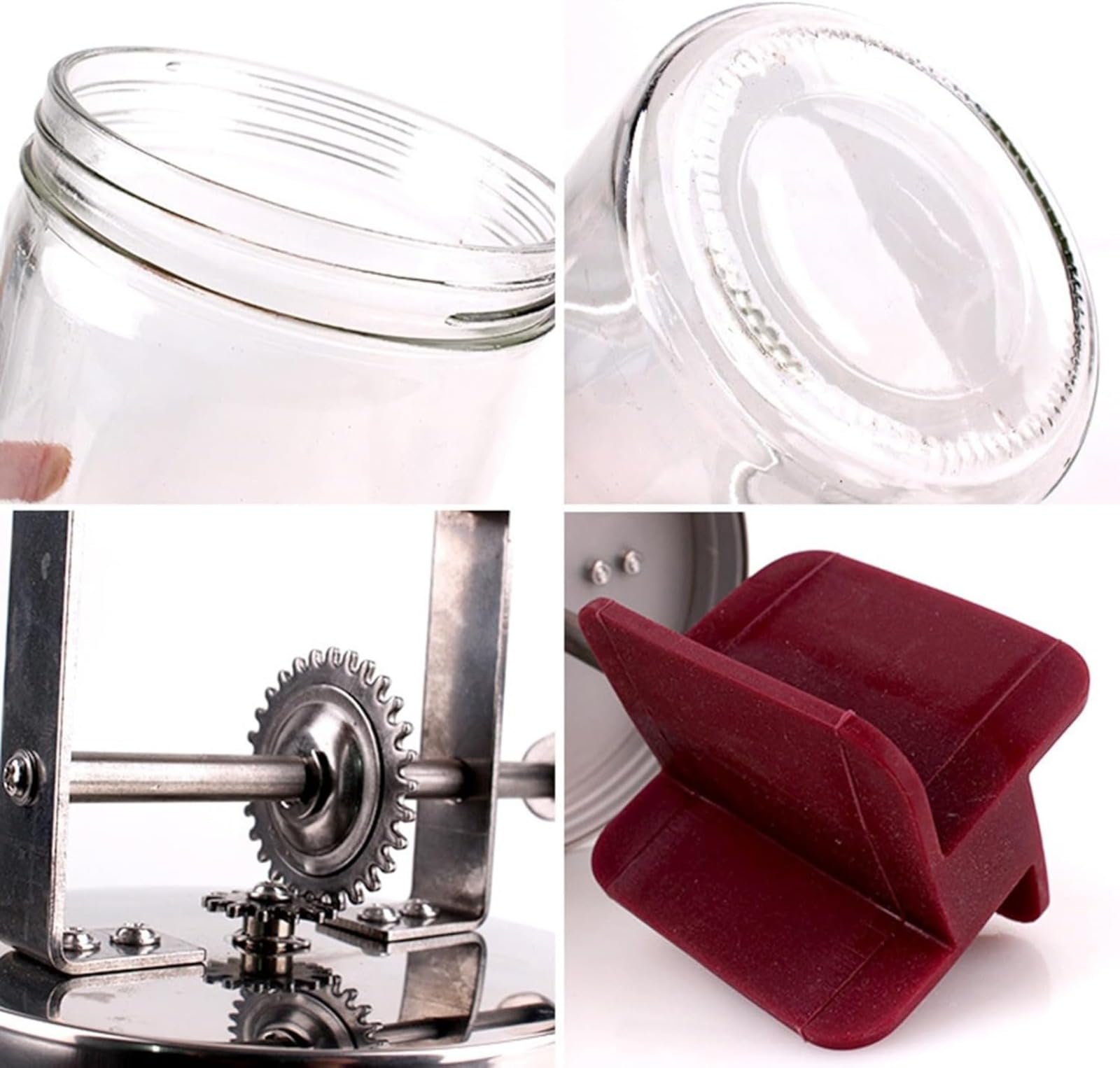 Churner manual para mantequilla, hace mantequilla casera, plato de mantequilla de porcelana, fácil de usar, color blanco